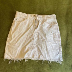 White Jean Skirt Size 6